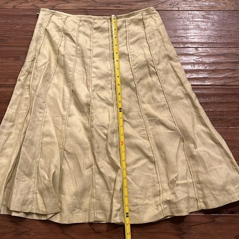 Edward Green Linen Skirt Size 4 - Picture 7 of 8